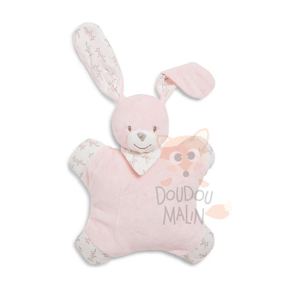  baby comforter rattle pink rabbit 